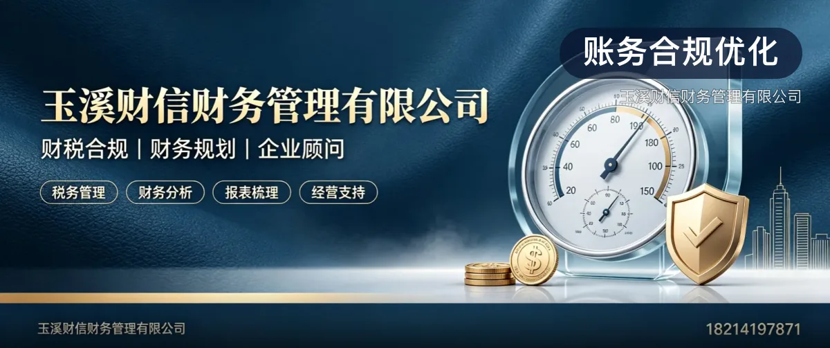 账务合规优化 · 玉溪财信财务管理有限公司官方服务认证